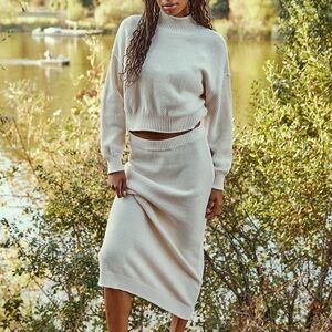 Free People Hailee Sweater Skirt Set